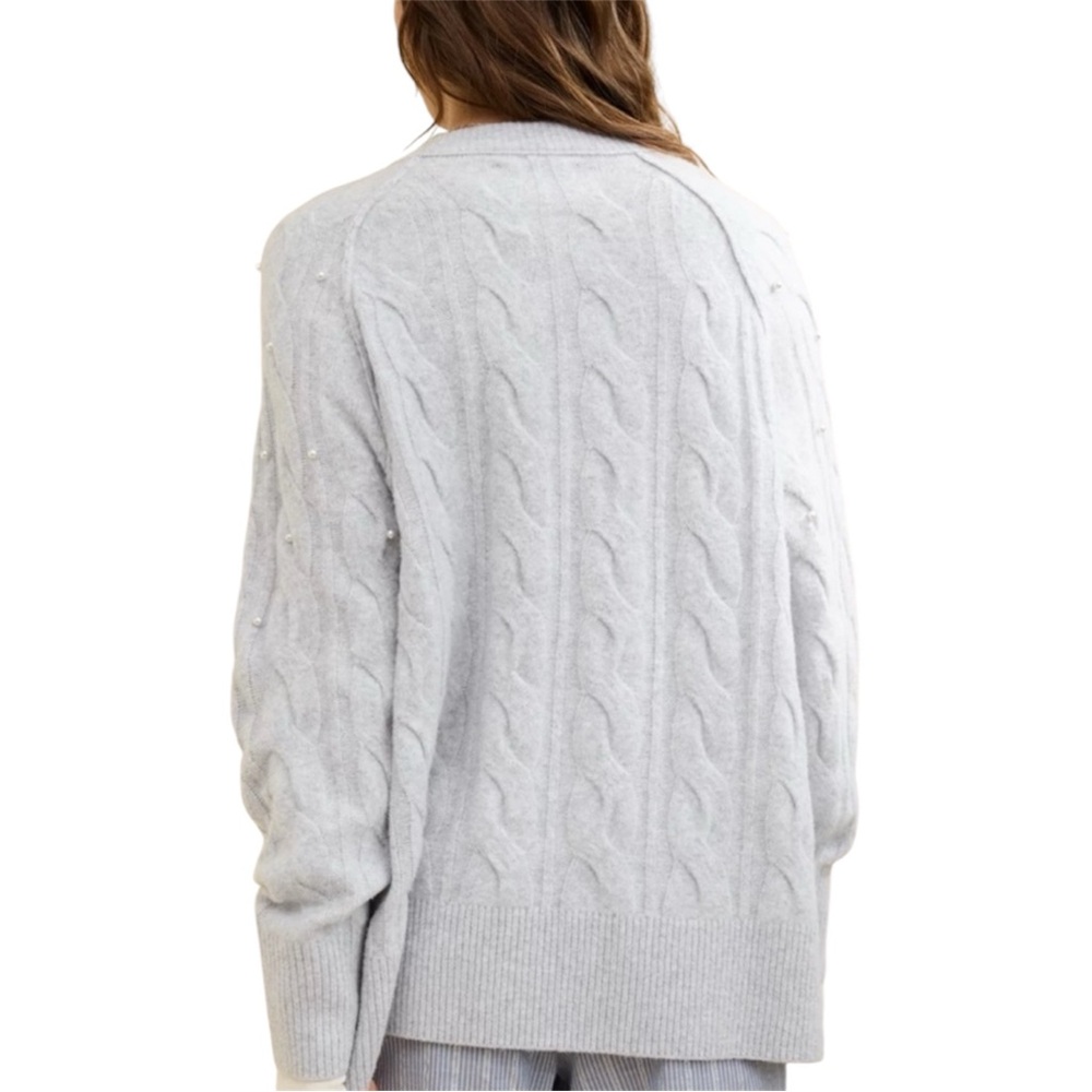Aerie Unreal Cable Pearl Crew Sweater – Size XXS (Very Oversized) - Picture 4 of 5